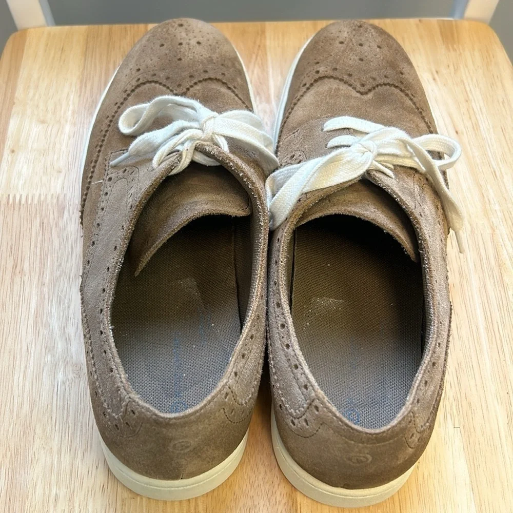 Rockport White Tan Suede AdiPrene by Adidas Wingtip Loafers
